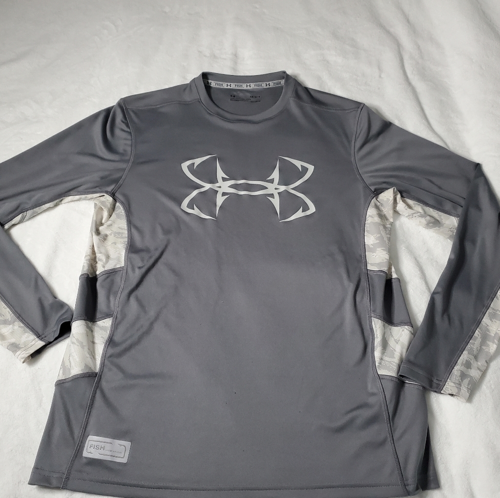 Grey/White Camo Under Armour Long Sleeve